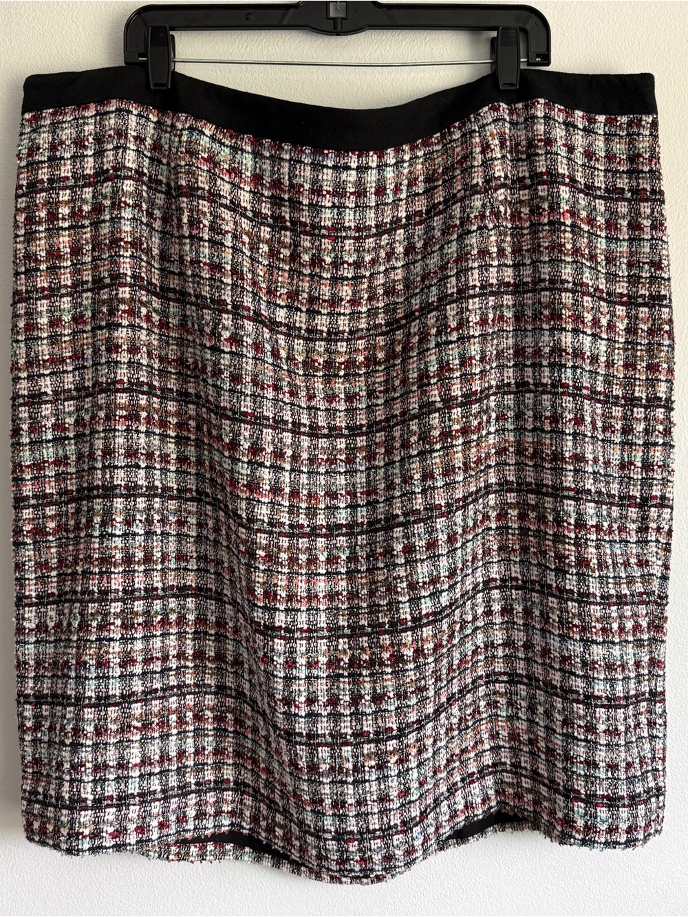 $108 NWT Talbots Womens Pencil Skirt Multicolor Sz 24W Tweed Office